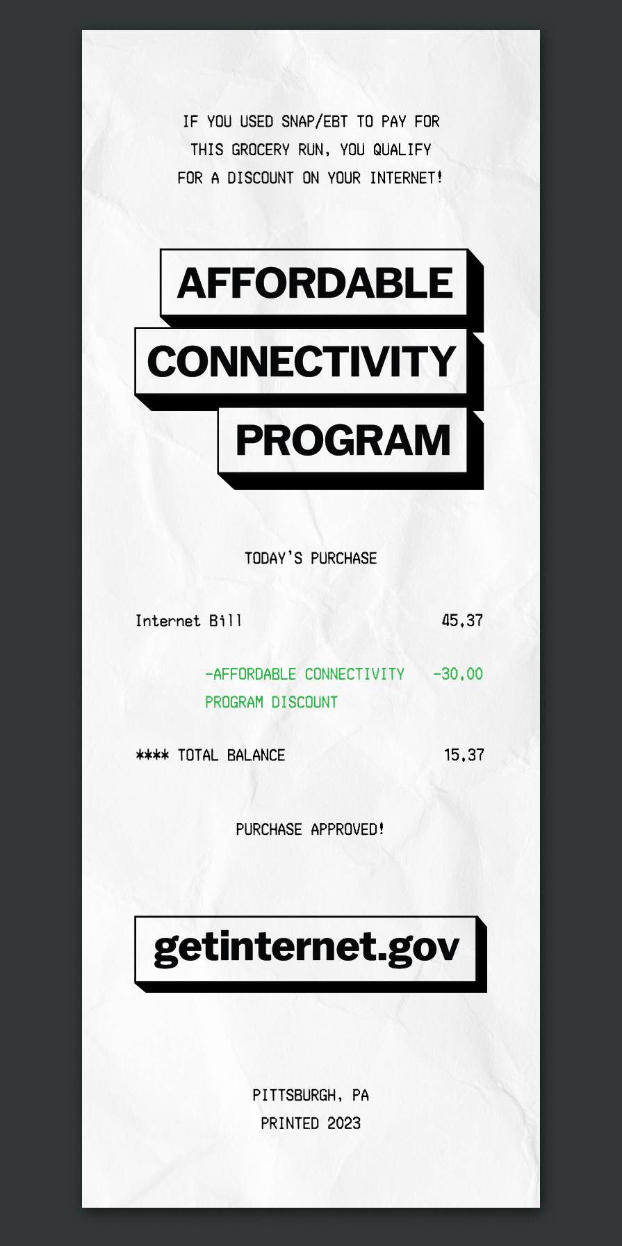 receipt advertisement mockup